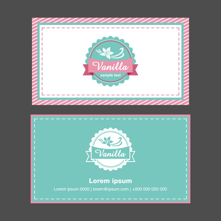 Business cards vanilla designのイラスト素材