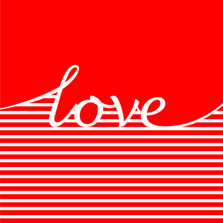 Red love greeting card with heartsのイラスト素材