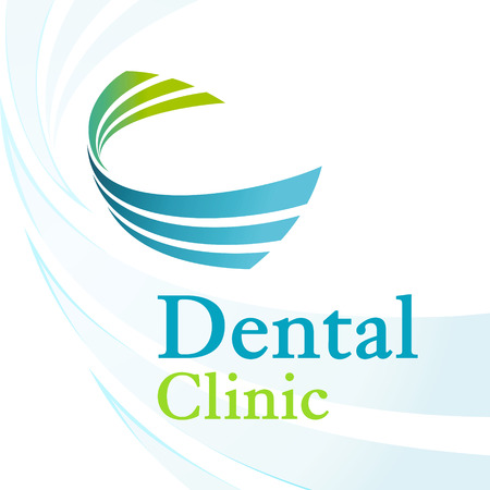 Dental clinic logo with dynamic elementsのイラスト素材