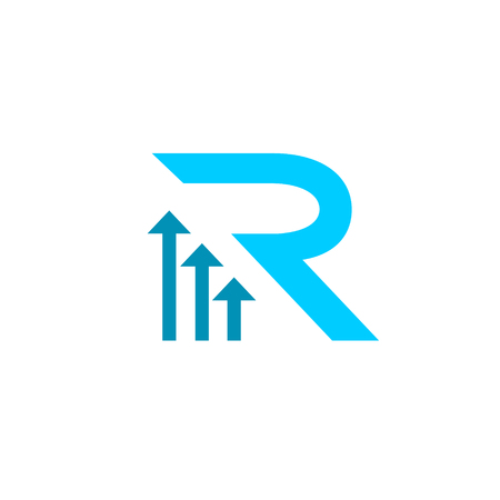 Letter R Logo Icon Design Template Elements. Vector letter symbol.のイラスト素材