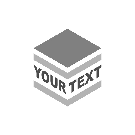 Grey 3D vector model of a boxのイラスト素材