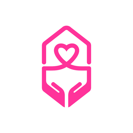 Charity logo design template. Vector Logo Template.のイラスト素材