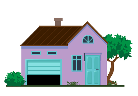 Family house flat  vector illustrationのイラスト素材
