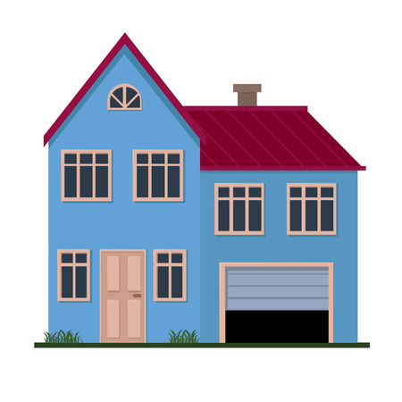 Family house flat  vector illustrationのイラスト素材
