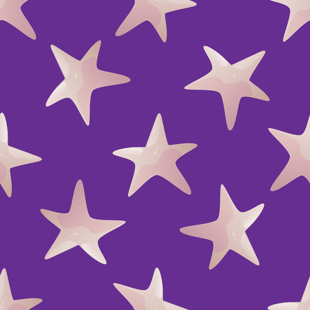 Starfish seamless pattern vector illustrationのイラスト素材
