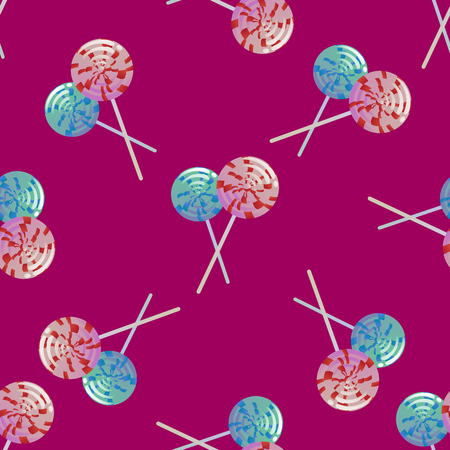 lollipop seamless pattern vector illustrationのイラスト素材