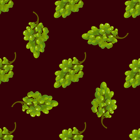 Grapes seamless pattern vector illustrationのイラスト素材