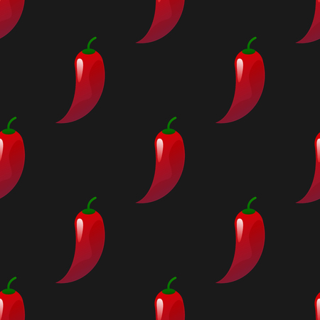 Chili pepper seamless pattern vector illustrationのイラスト素材