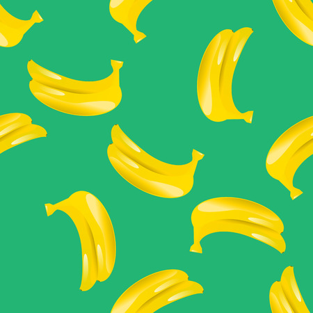 Banana seamless pattern vector illustrationのイラスト素材