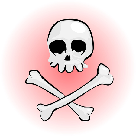 Skull and bones vector illustrationのイラスト素材