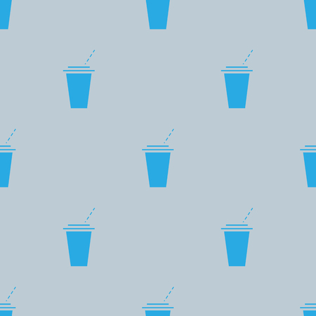 Seamless pattern of drink glass. Cute backgrond for print or webのイラスト素材