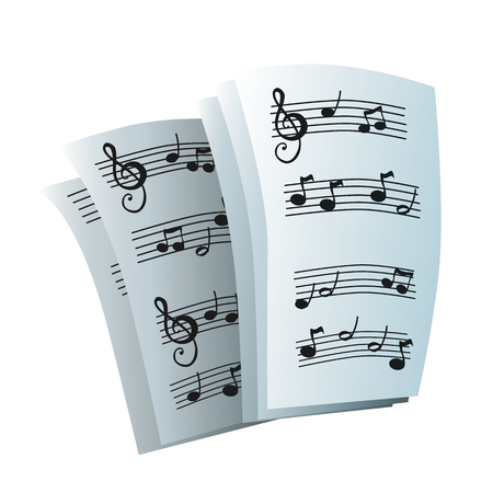 Music notes isolated vector illustrationのイラスト素材