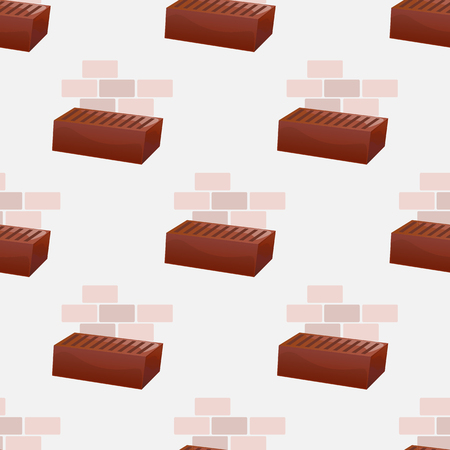 Vector seamless pattern of red brickのイラスト素材