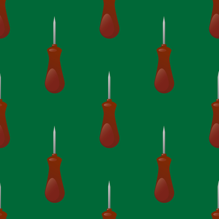 Seamless pattern of bradawl craft  instrumentのイラスト素材