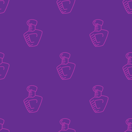 Seamless pattern of hand drawn perfume bottle for web designのイラスト素材