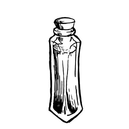 Alchemy potion tube isolated on white backgrounのイラスト素材