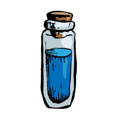 Vintage test tube vector illustration isolated on white backgroundのイラスト素材