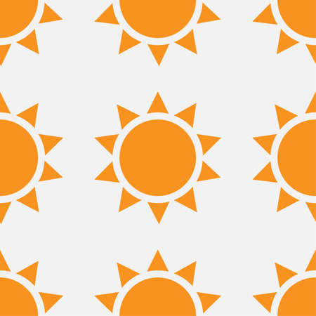 Seamless pattern of yellow sun on white background vector illustrationのイラスト素材