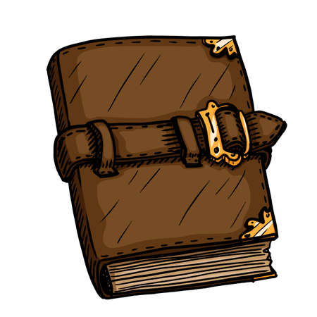 Vintage diary vector illustration isolated on white backgroundのイラスト素材