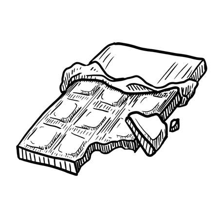 Chocolate vector illustration isolated on white backgroundのイラスト素材