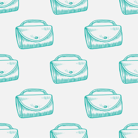 Woman bag vector illustration seamless patternのイラスト素材