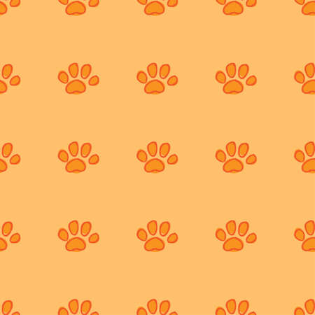 Pet paw vector seamless pattern for print or web designのイラスト素材