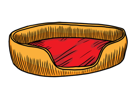 Pet bed vector illustration isolated on white backgroundのイラスト素材
