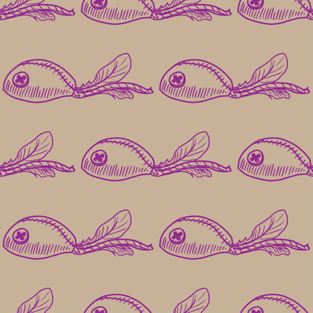 Mouse pet toy sketch vector seamless patternのイラスト素材