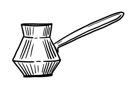 turk for coffee sketch vector illustrationのイラスト素材