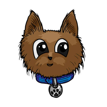 little dog muzzle vector illustrationのイラスト素材