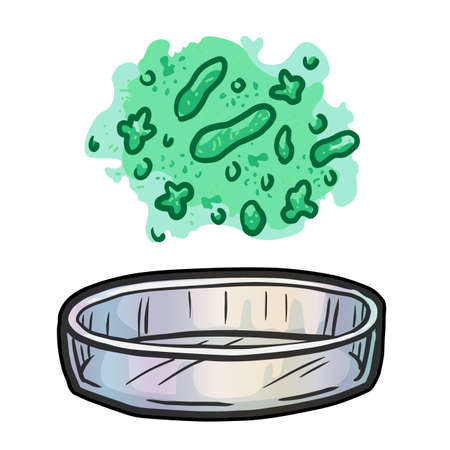 petri dish vector illustration isolated on white backgroundのイラスト素材