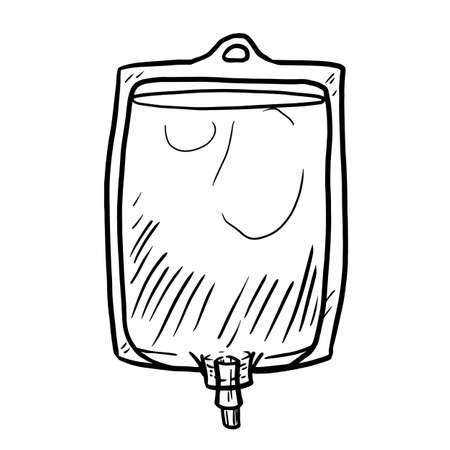 Iv bag vector illustration isolated on white backgroundのイラスト素材