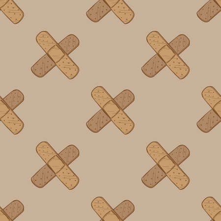 band aid seamless vector patternのイラスト素材