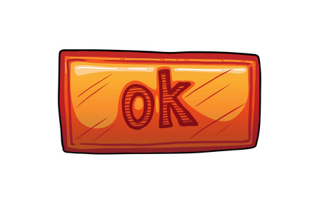 Button OK vector illustration isolated on white backgroundのイラスト素材