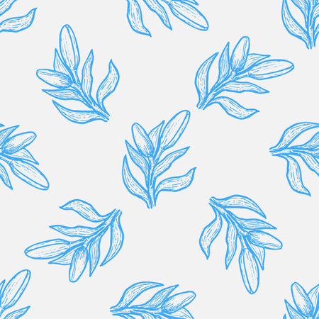 Lilly vector illustration seamless patternのイラスト素材