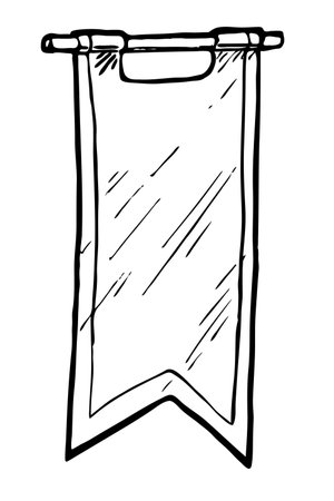 Medieval banner vector illustration isolated on white backgroundのイラスト素材