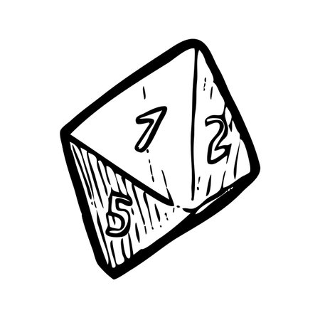 dice d8 vector illustration isolated on white backgroundのイラスト素材