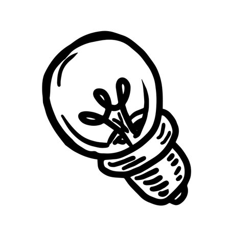 light bulb vector illustration isolated on white backgroundのイラスト素材
