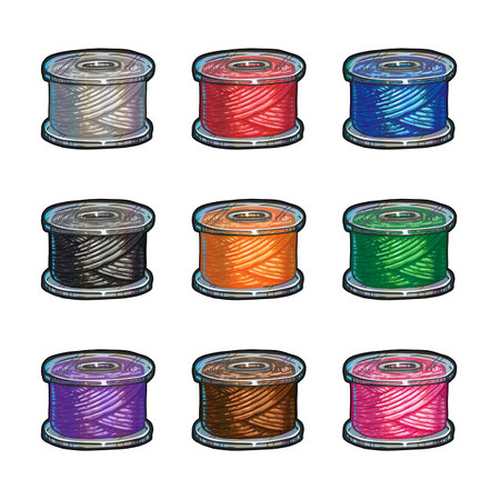 A spool of sewing thread vector illustration isolated on white backgroundのイラスト素材