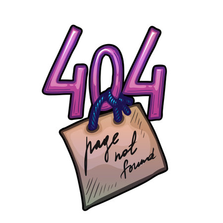 404 error page not found vector illustration isolated on white background
