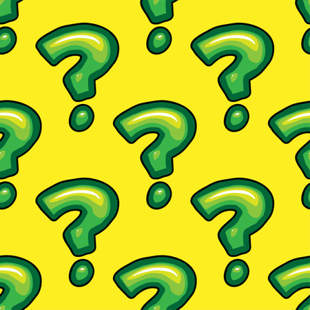Question mark vector seamless patternのイラスト素材