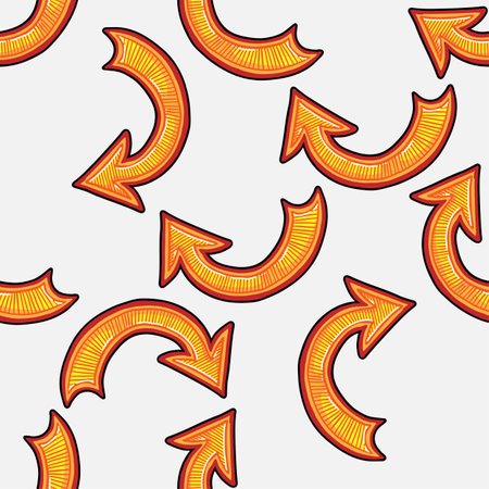 Arrows vector seamless pattern on white backgroundのイラスト素材