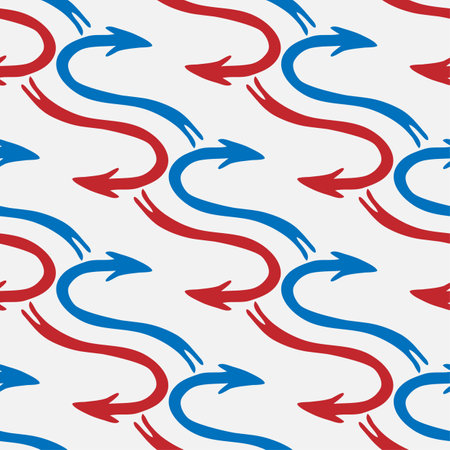arrows vector seamless pattern on white backgroundのイラスト素材