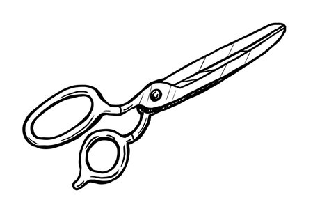 Scissors vector illustration isolated on white backgroundのイラスト素材