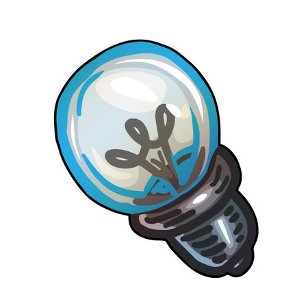 light bulb vector illustration isolated on white backgroundのイラスト素材