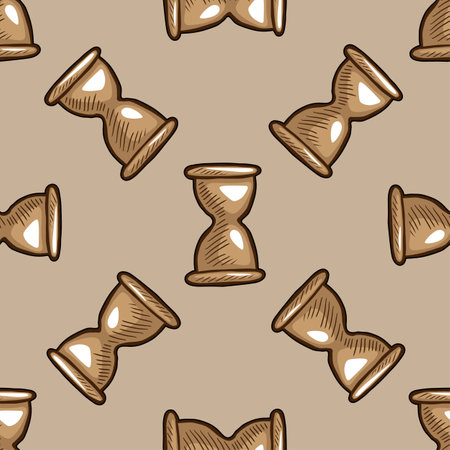 Hourglass icon vector seamless patternのイラスト素材