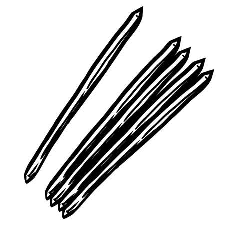 Set of knitting needles vector illustration on white backgroundのイラスト素材