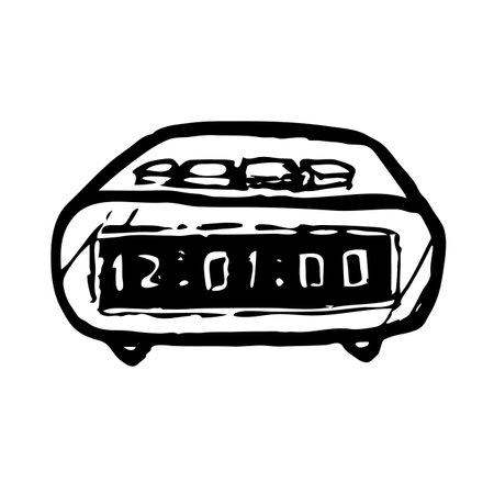 clock vector illustration on white backgroundのイラスト素材
