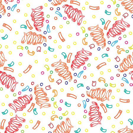 Confetti vector seamless pattern for print or web designのイラスト素材