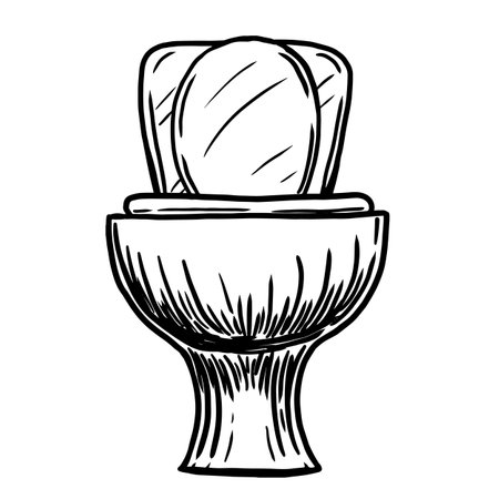 toilet bowl vector illustration on white backgroundのイラスト素材